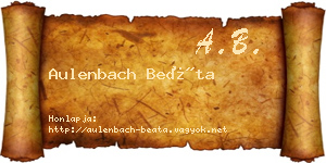 Aulenbach Beáta névjegykártya